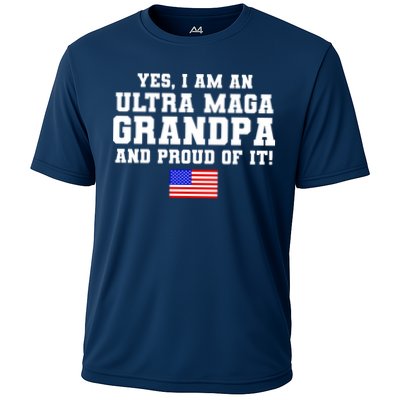 Ultra MAGA Grandpa And Proud Of It USA Pride Fathers Day 2022 Performance Shirt