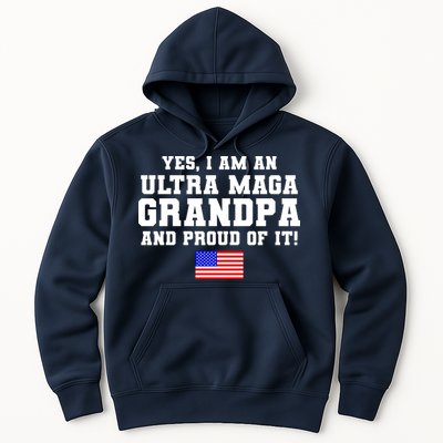 Ultra MAGA Grandpa And Proud Of It USA Pride Fathers Day 2022 Hoodie