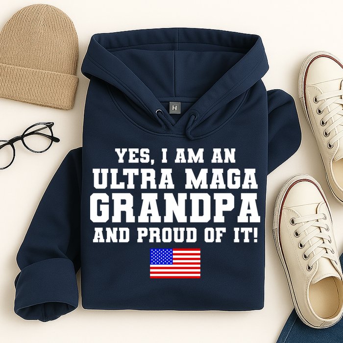 Ultra MAGA Grandpa And Proud Of It USA Pride Fathers Day 2022 Hoodie