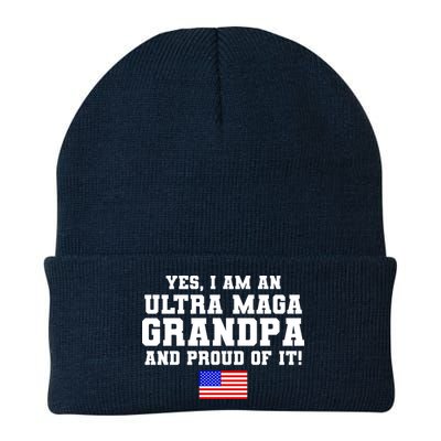 Ultra MAGA Grandpa And Proud Of It USA Pride Fathers Day 2022 Beanie