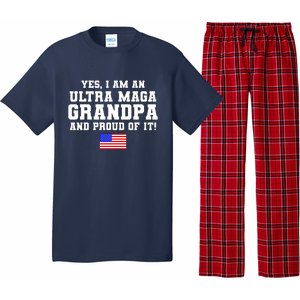 Ultra MAGA Grandpa And Proud Of It USA Pride Fathers Day 2022 Pajama Set