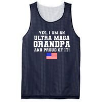 Ultra MAGA Grandpa And Proud Of It USA Pride Fathers Day 2022 Mesh Reversible Basketball Jersey Tank