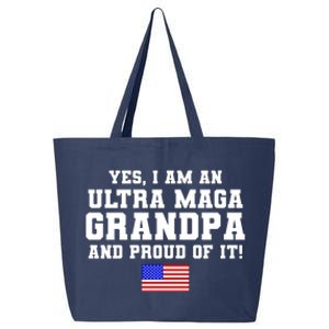 Ultra MAGA Grandpa And Proud Of It USA Pride Fathers Day 2022 25L Jumbo Tote