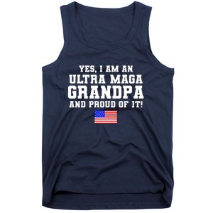 Ultra MAGA Grandpa And Proud Of It USA Pride Fathers Day 2022 Tank Top