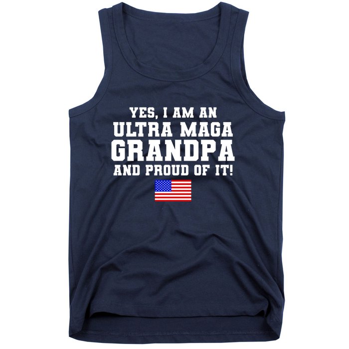 Ultra MAGA Grandpa And Proud Of It USA Pride Fathers Day 2022 Tank Top