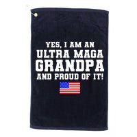 Ultra MAGA Grandpa And Proud Of It USA Pride Fathers Day 2022 Golf Towel
