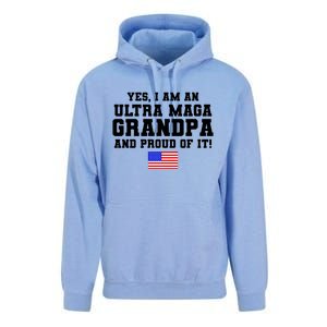 Ultra MAGA Grandpa And Proud Of It USA Pride Fathers Day 2022 Unisex Surf Hoodie