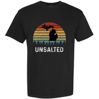 Unsalted Michigan Great Lakes Mi Retro Garment-Dyed Heavyweight T-Shirt