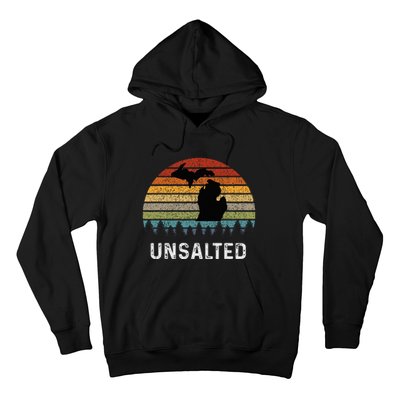 Unsalted Michigan Great Lakes Mi Retro Hoodie