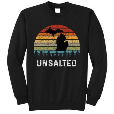 Unsalted Michigan Great Lakes Mi Retro Sweatshirt