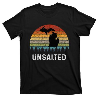 Unsalted Michigan Great Lakes Mi Retro T-Shirt