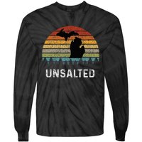 Unsalted Michigan Great Lakes Mi Retro Tie-Dye Long Sleeve Shirt