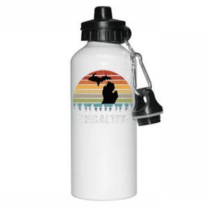 Unsalted Michigan Great Lakes Mi Retro Aluminum Water Bottle 