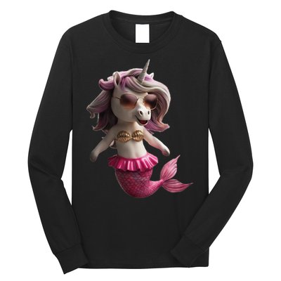 Unicorn Mermaid Gift Idea Fashion Long Sleeve Shirt