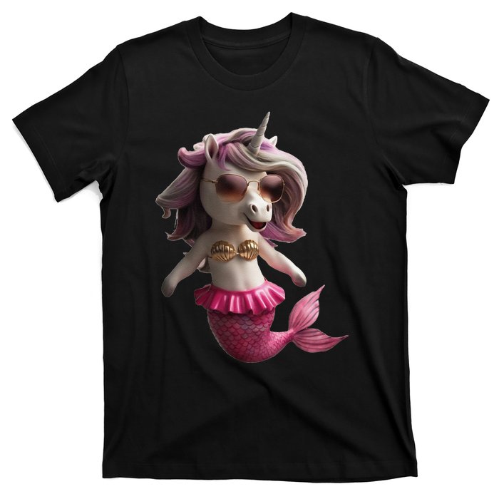 Unicorn Mermaid Gift Idea Fashion T-Shirt