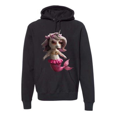 Unicorn Mermaid Gift Idea Fashion Premium Hoodie