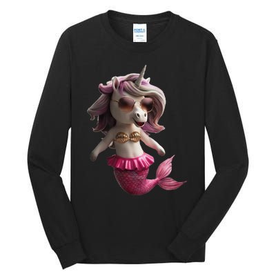 Unicorn Mermaid Gift Idea Fashion Tall Long Sleeve T-Shirt