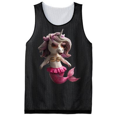 Unicorn Mermaid Gift Idea Fashion Mesh Reversible Basketball Jersey Tank