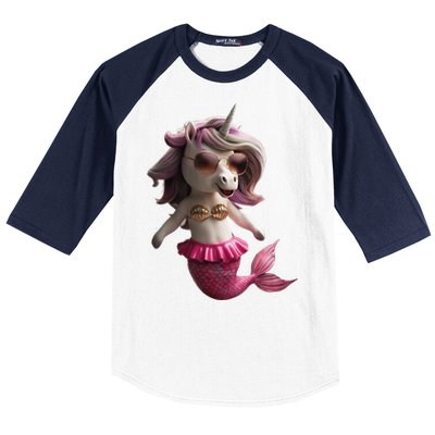 Unicorn Mermaid Gift Idea Fashion Baseball Sleeve Shirt