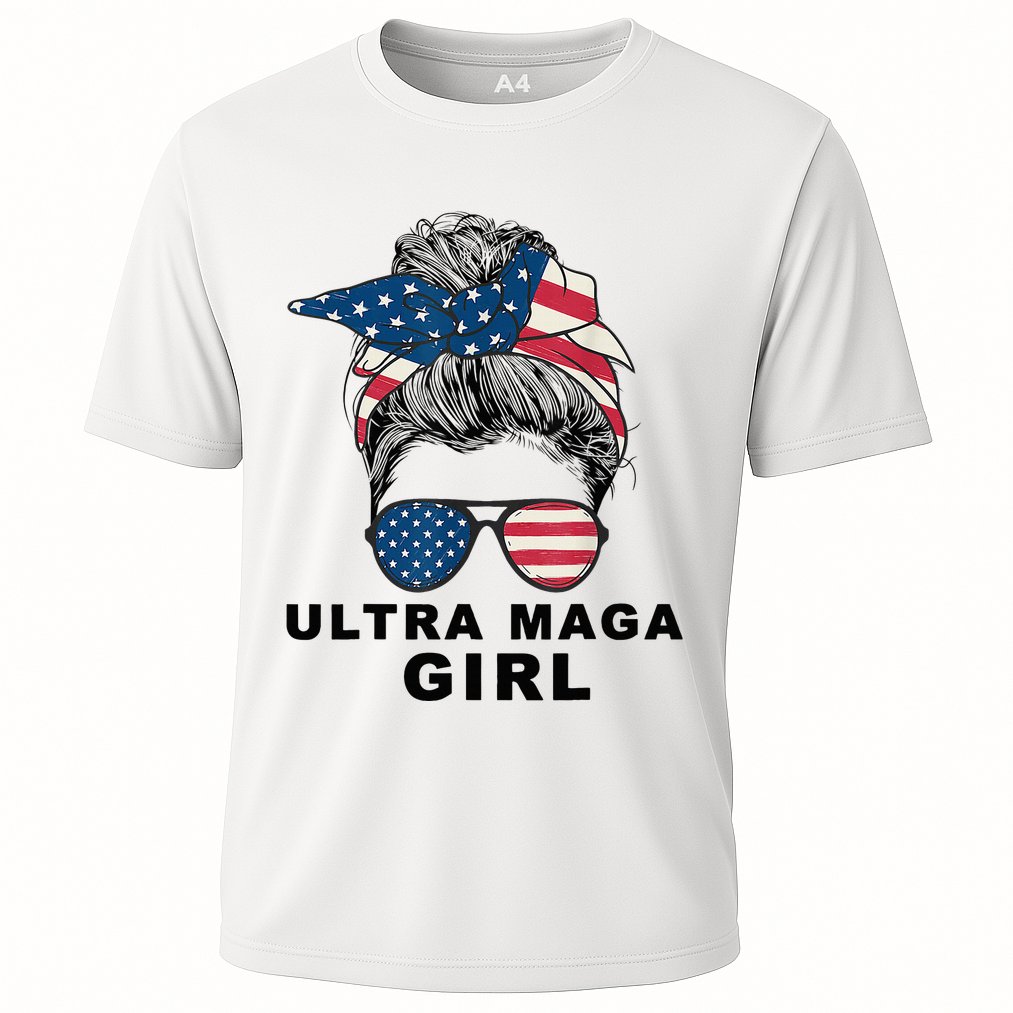 Ultra Mega Girl Patriotic Trump Republicans Conservatives Cooling Performance Crew T-Shirt