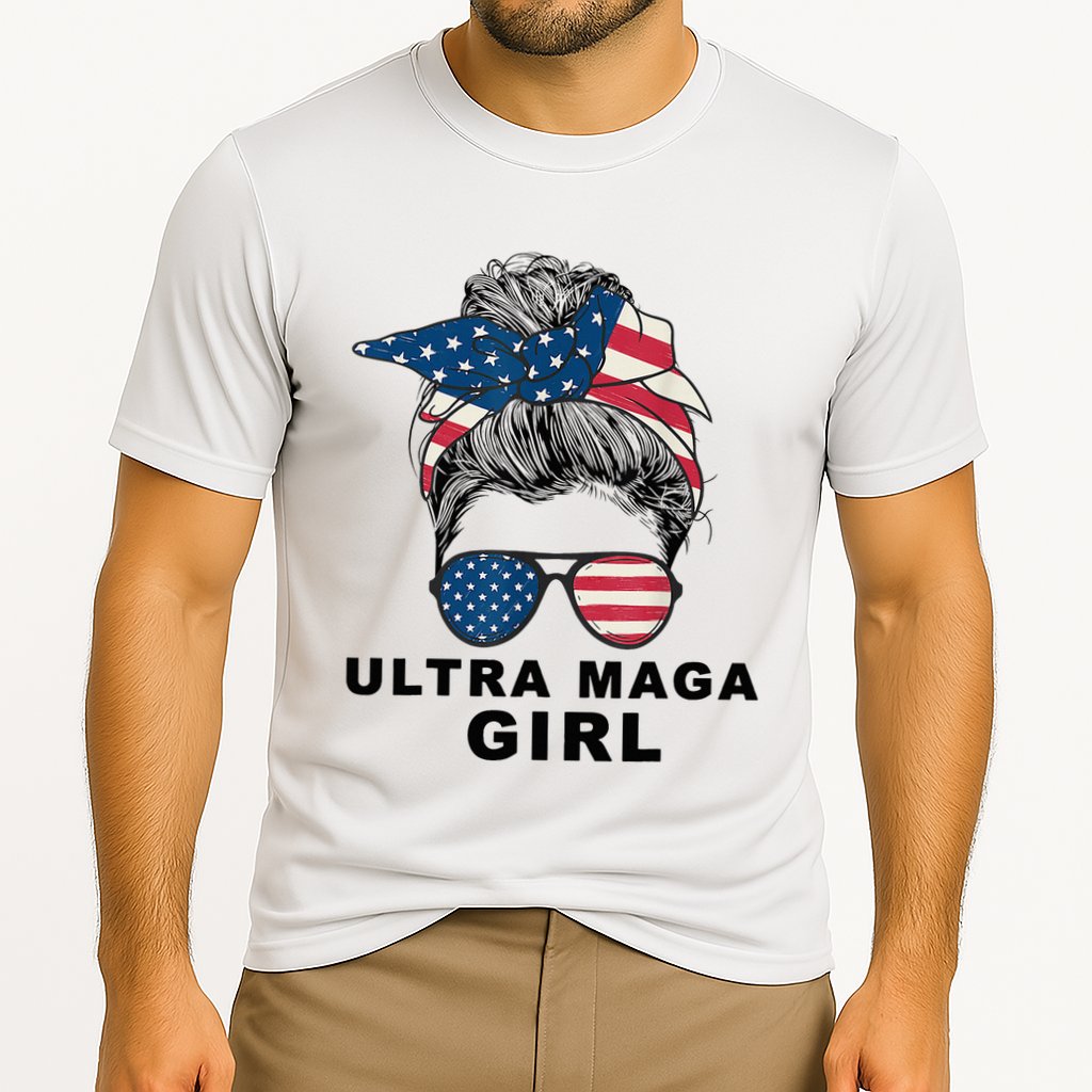 Ultra Mega Girl Patriotic Trump Republicans Conservatives Cooling Performance Crew T-Shirt