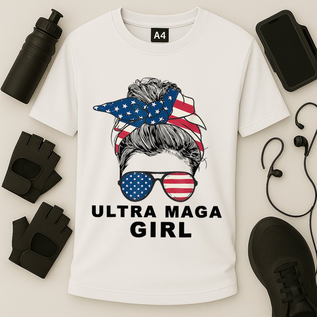 Ultra Mega Girl Patriotic Trump Republicans Conservatives Cooling Performance Crew T-Shirt