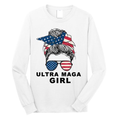 Ultra Mega Girl Patriotic Trump Republicans Conservatives Long Sleeve Shirt
