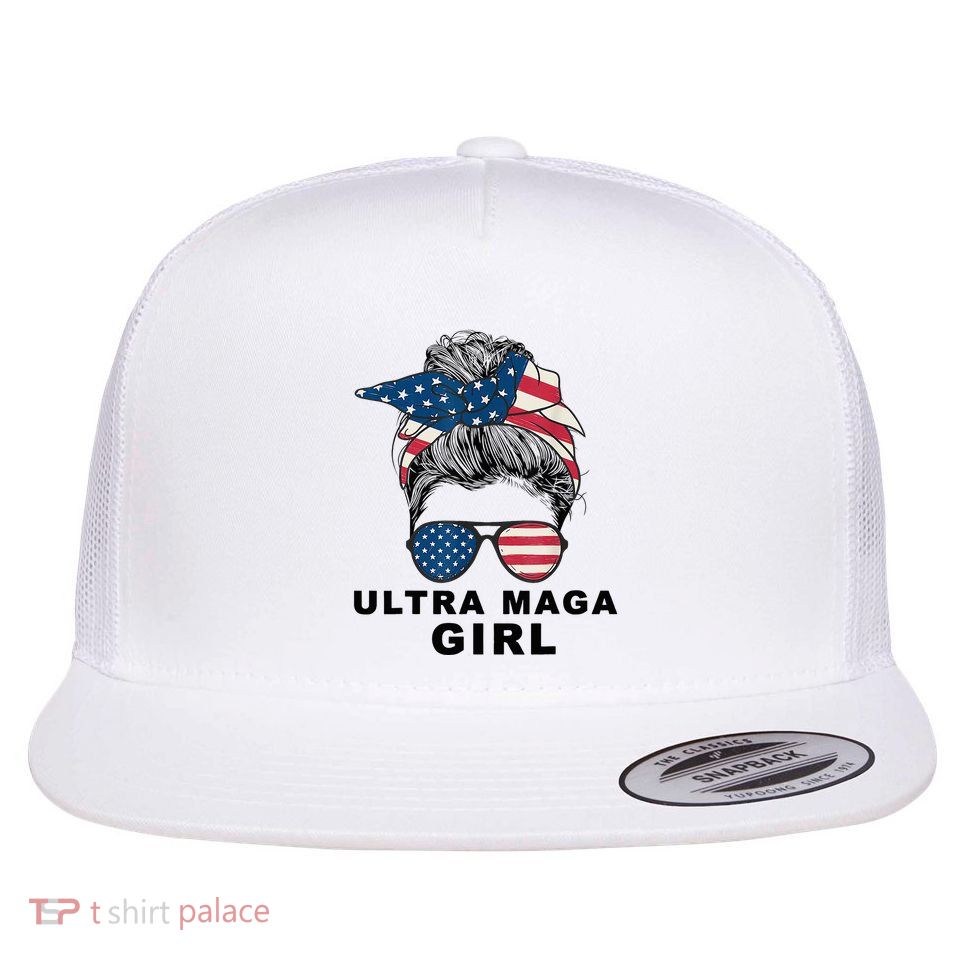Ultra Mega Girl Patriotic Trump Republicans Conservatives Flatbill Hat