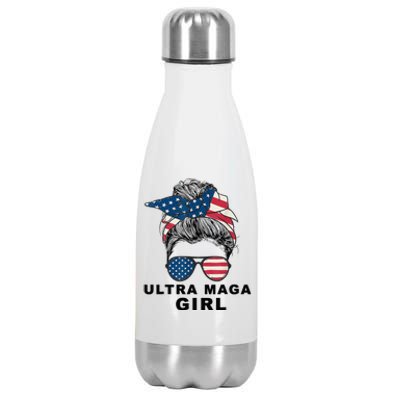 Ultra Mega Girl Patriotic Trump Republicans Conservatives Stainless Steel Insulated Water Bottle