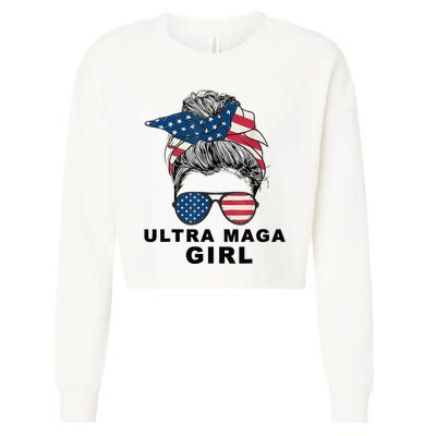 Ultra Mega Girl Patriotic Trump Republicans Conservatives Cropped Pullover Crew