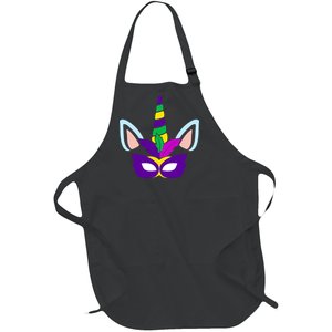 Unicorn Mardi Gras Mask Costume Full-Length Apron With Pockets