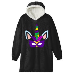 Unicorn Mardi Gras Mask Costume Hooded Wearable Blanket