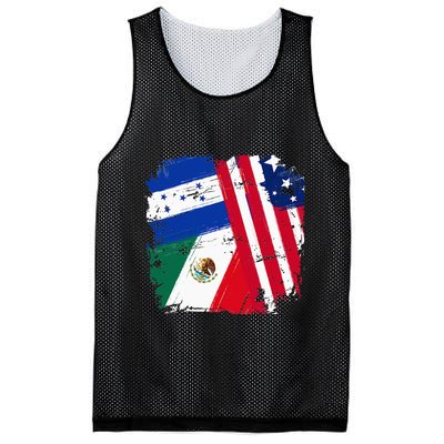 USA Mexico Honduras Flags Mesh Reversible Basketball Jersey Tank