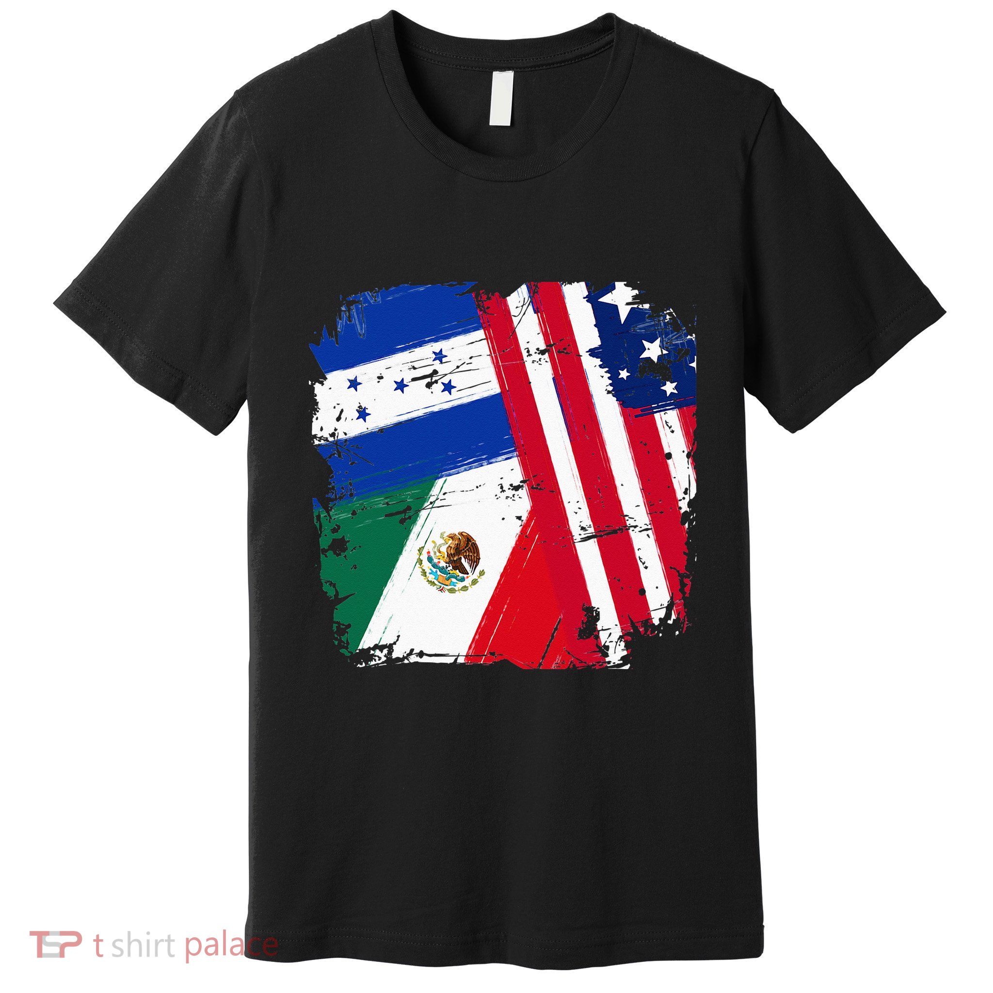 USA Mexico Honduras Flags Premium T-Shirt