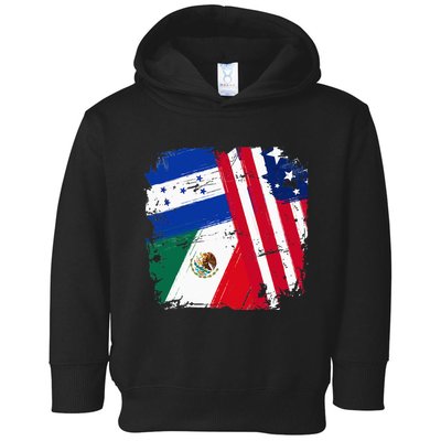 USA Mexico Honduras Flags Toddler Hoodie