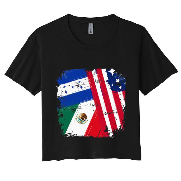 USA Mexico Honduras Flags Crop Top