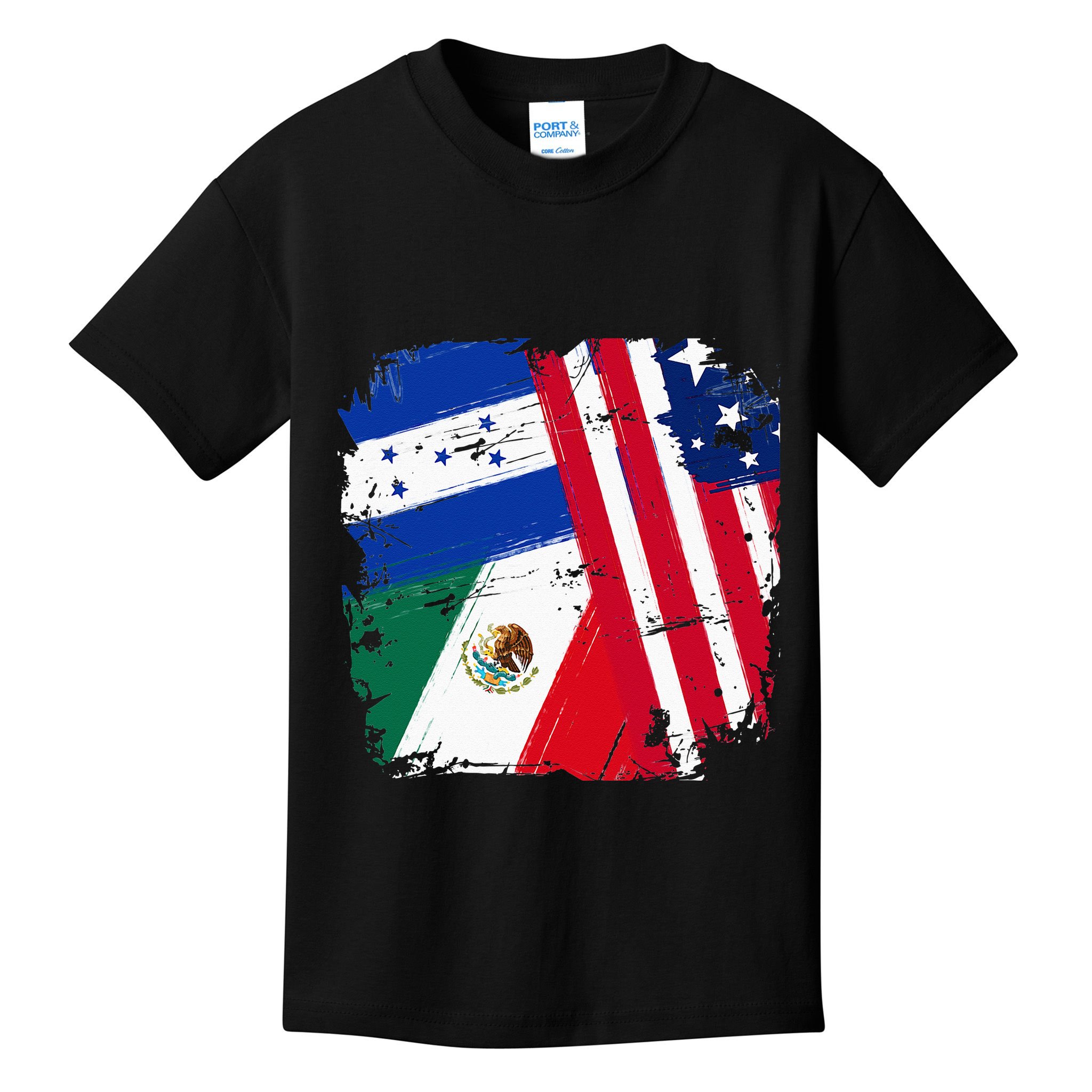 USA Mexico Honduras Flags Kids T-Shirt