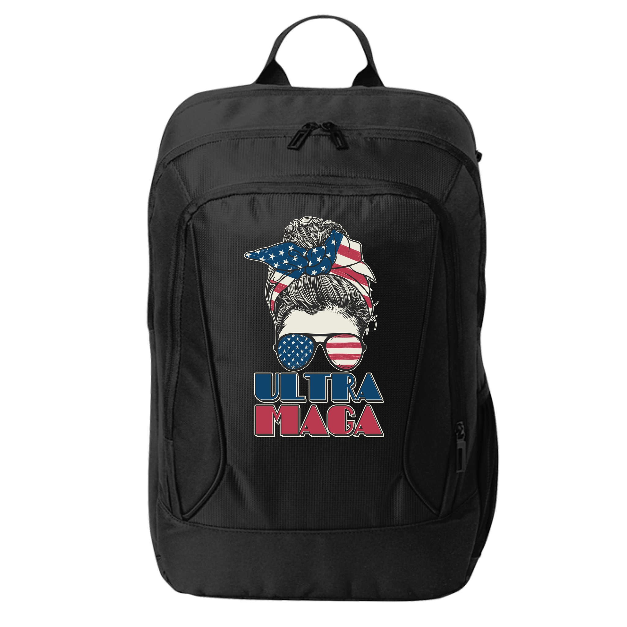 Ultra Maga Hair Bun Woman City Backpack