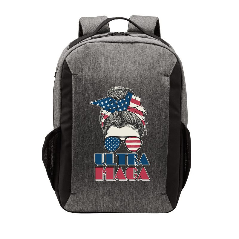 Ultra Maga Hair Bun Woman Vector Backpack