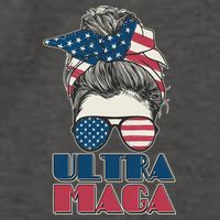 Ultra Maga Hair Bun Woman Vector Backpack