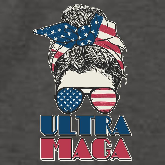 Ultra Maga Hair Bun Woman Vector Backpack
