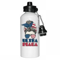 Ultra Maga Hair Bun Woman Aluminum Water Bottle