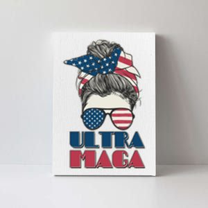 Ultra Maga Hair Bun Woman Canvas