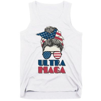 Ultra Maga Hair Bun Woman Tank Top