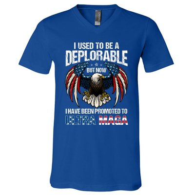 Ultra Maga I Used To Be A Deplorable But Now I Have Been Promoted To Ultra Maga V-Neck T-Shirt