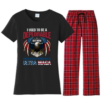 Ultra Maga I Used To Be A Deplorable But Now I Have Been Promoted To Ultra Maga Women's Flannel Pajama Set