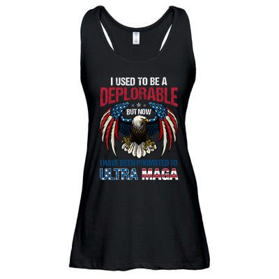 Ultra Maga I Used To Be A Deplorable But Now I Have Been Promoted To Ultra Maga Ladies Essential Flowy Tank