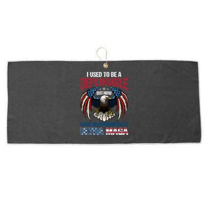 Ultra Maga I Used To Be A Deplorable But Now I Have Been Promoted To Ultra Maga Large Microfiber Waffle Golf Towel