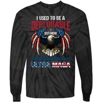 Ultra Maga I Used To Be A Deplorable But Now I Have Been Promoted To Ultra Maga Tie-Dye Long Sleeve Shirt