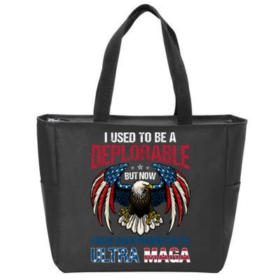 Ultra Maga I Used To Be A Deplorable But Now I Have Been Promoted To Ultra Maga Zip Tote Bag